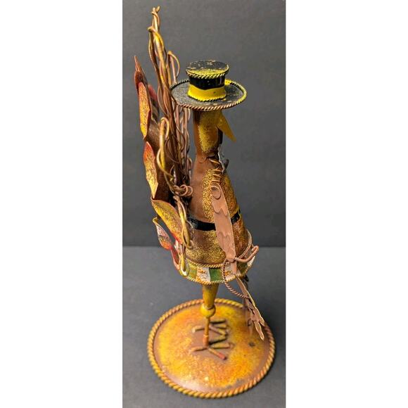 Thanksgiving Colorful Standing Metal Turkey 10" Holiday Table Decor Country Fun - Picture 4 of 7